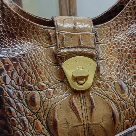 Brahmin 🌲Dagny Satchel Toasted Almond - Picture 3 of 11